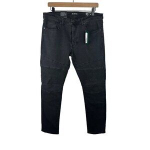 Blank NYC Mens Horatio Black Moto Jeans sz 33 x 32 NWT Stitch Fix Skinny Fit